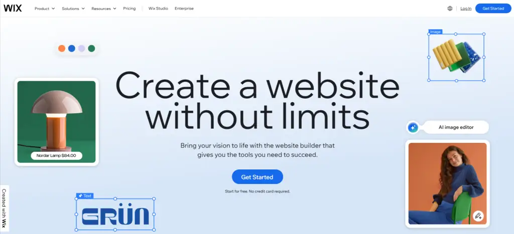 wix Homepage