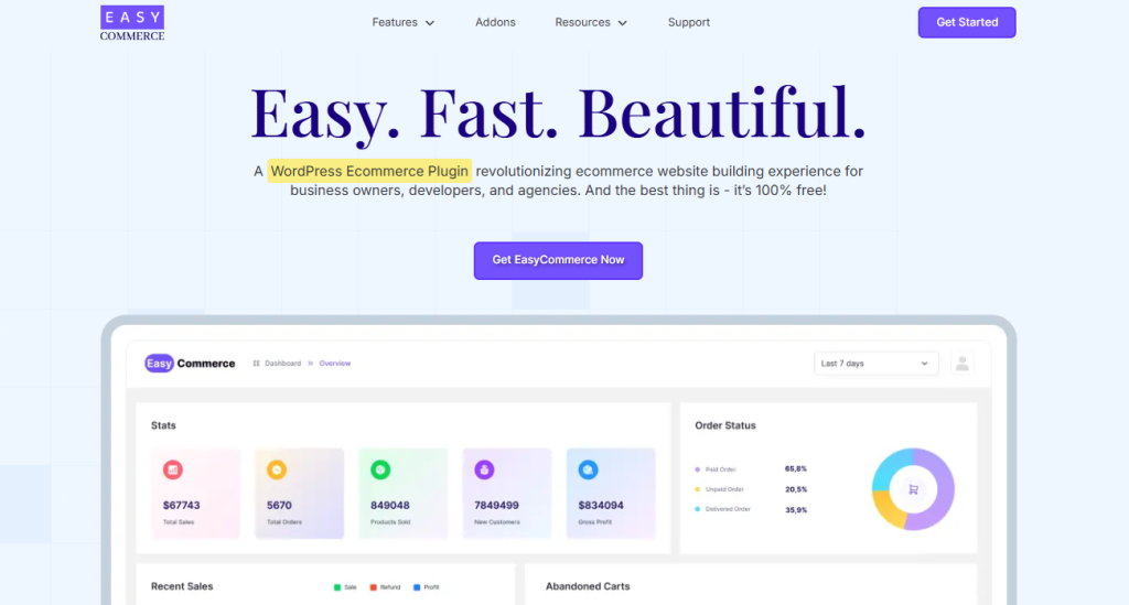 EasyCommerce WordPress Ecommerce Plugin