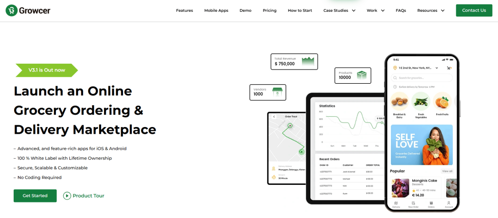 growcer ecommerce platform for grocery