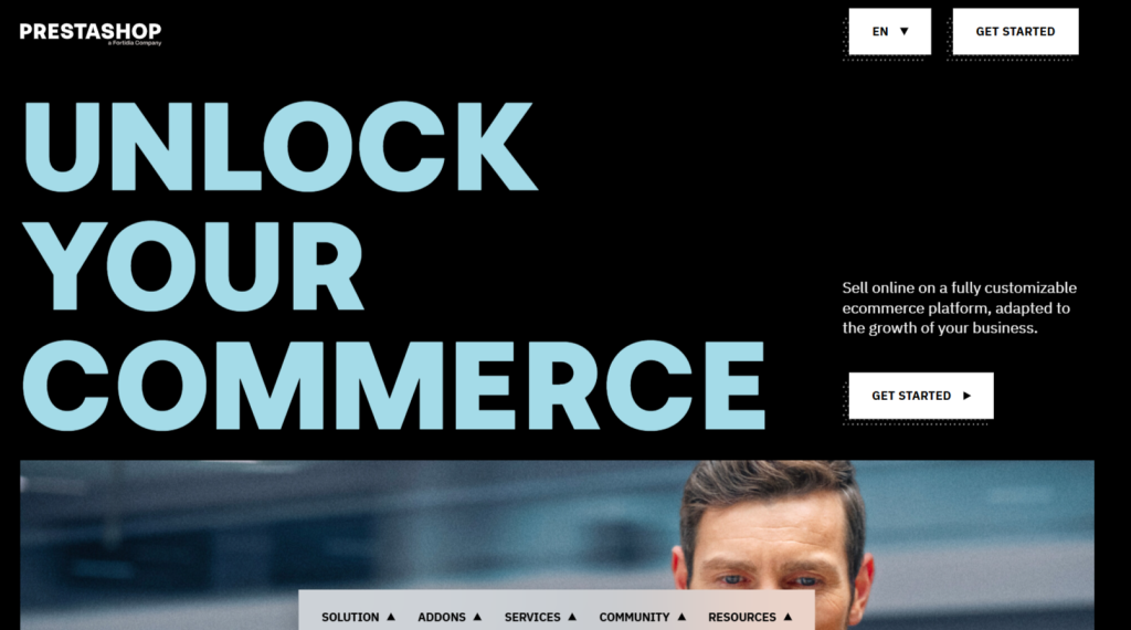 Prestashop homepage