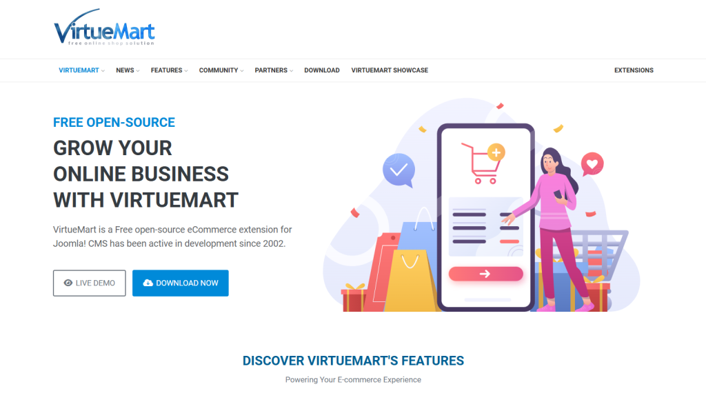 Virtuemart homepage