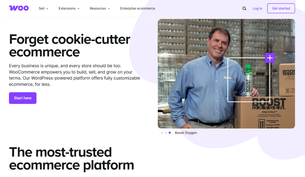 Woocommerce homepage