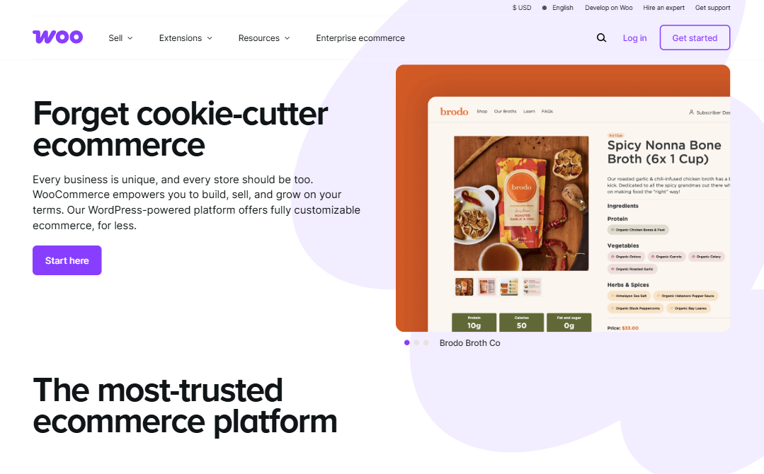 woocommerce homepage