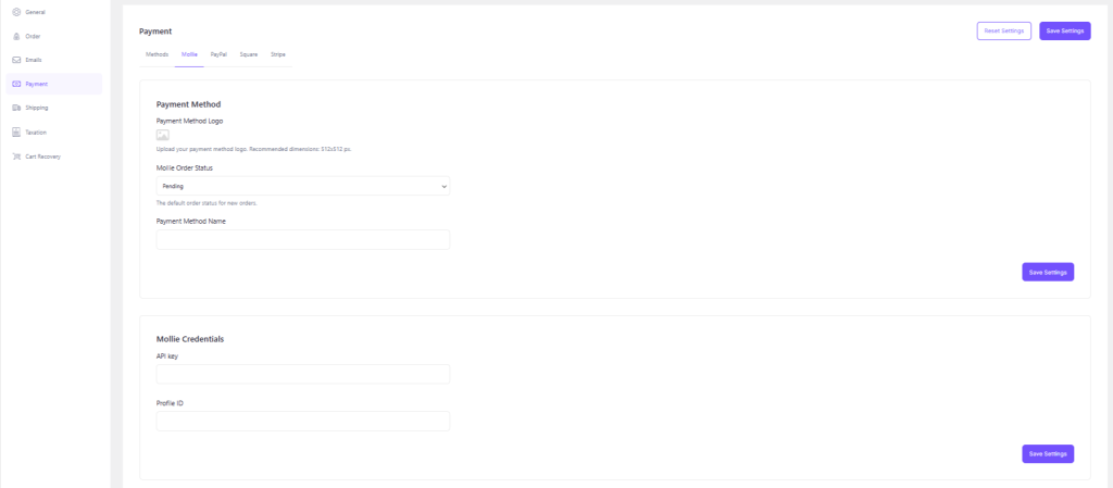 easycommerce taxation page