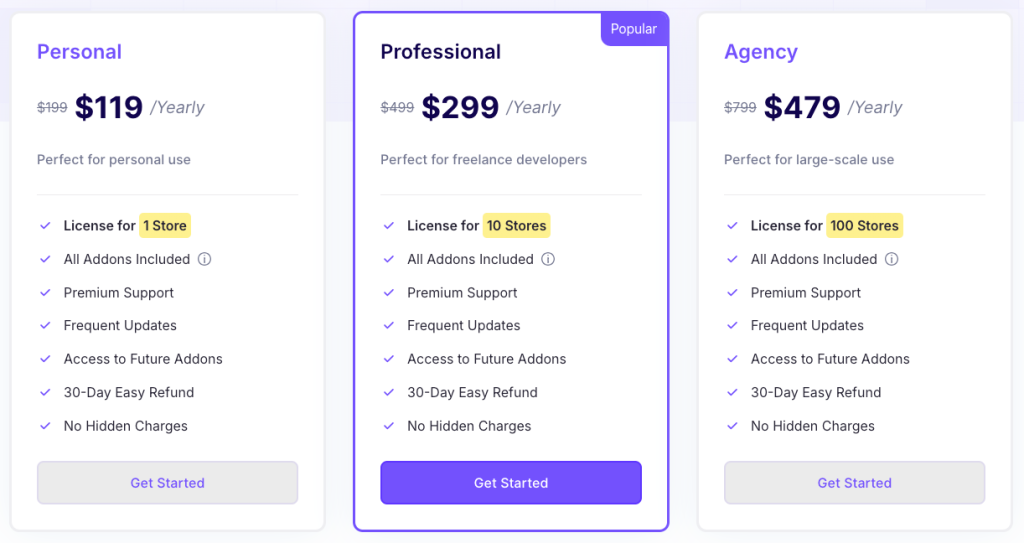 EasyCommerce pricing