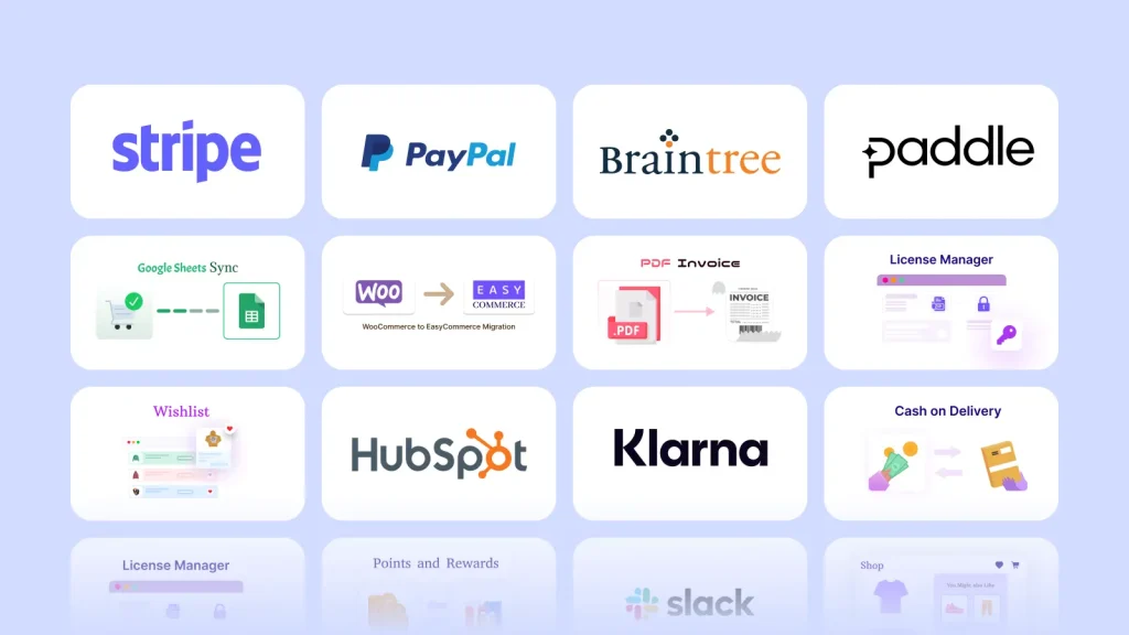 Payment and integrations