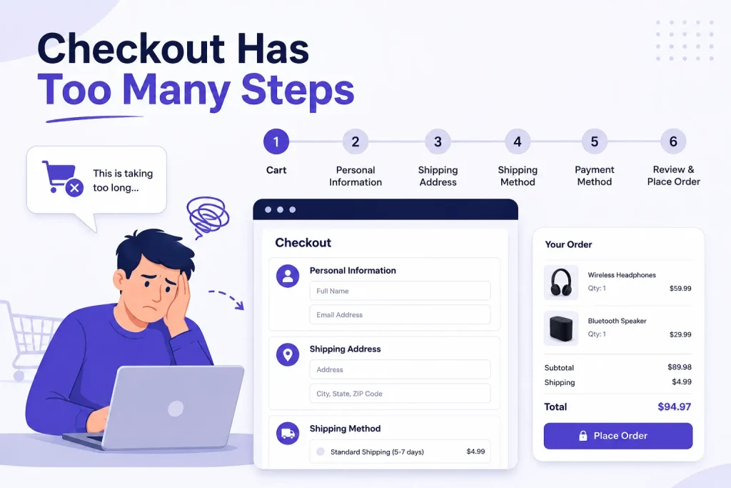 checkout has too many steps