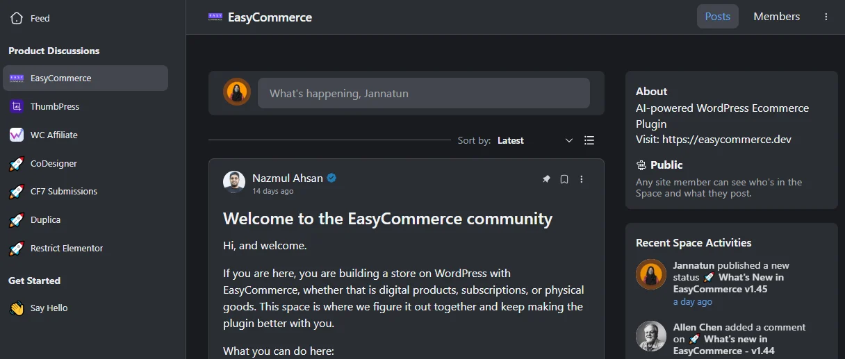 EasyCommerce Community