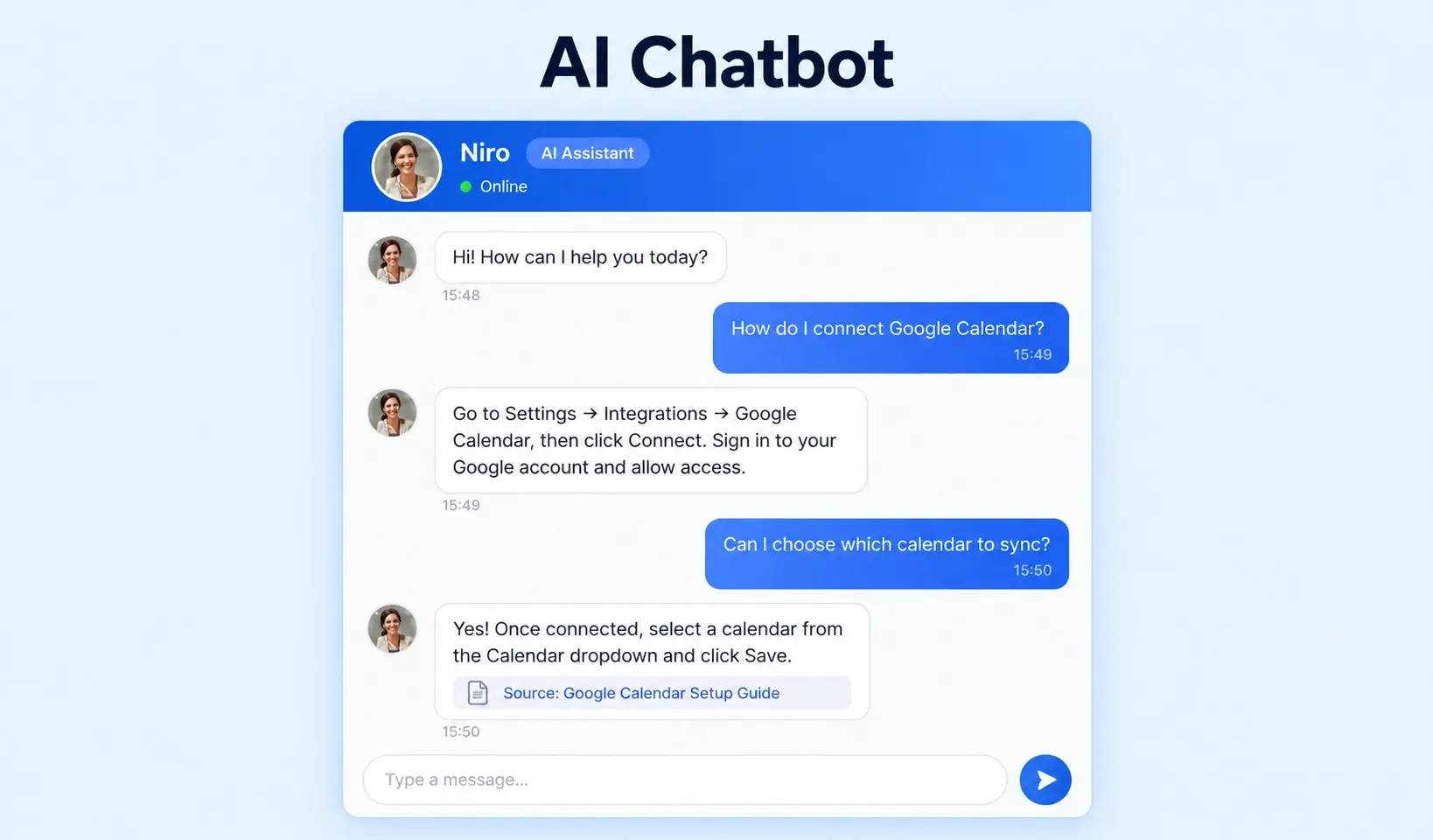 NiroHelp AI Chatbot