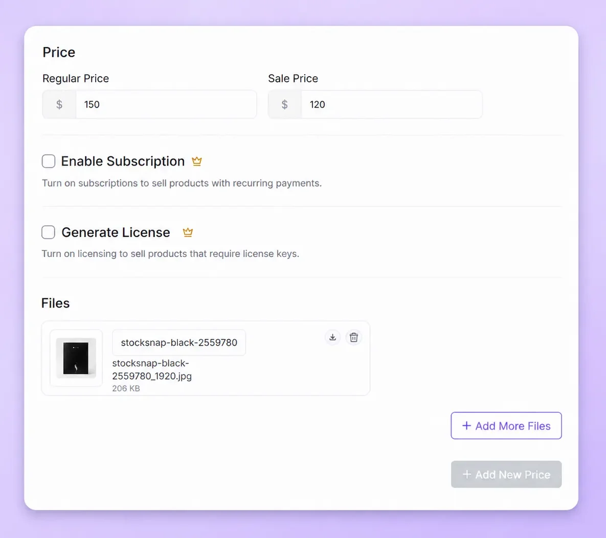 Upload your file, or bundle multiple files
