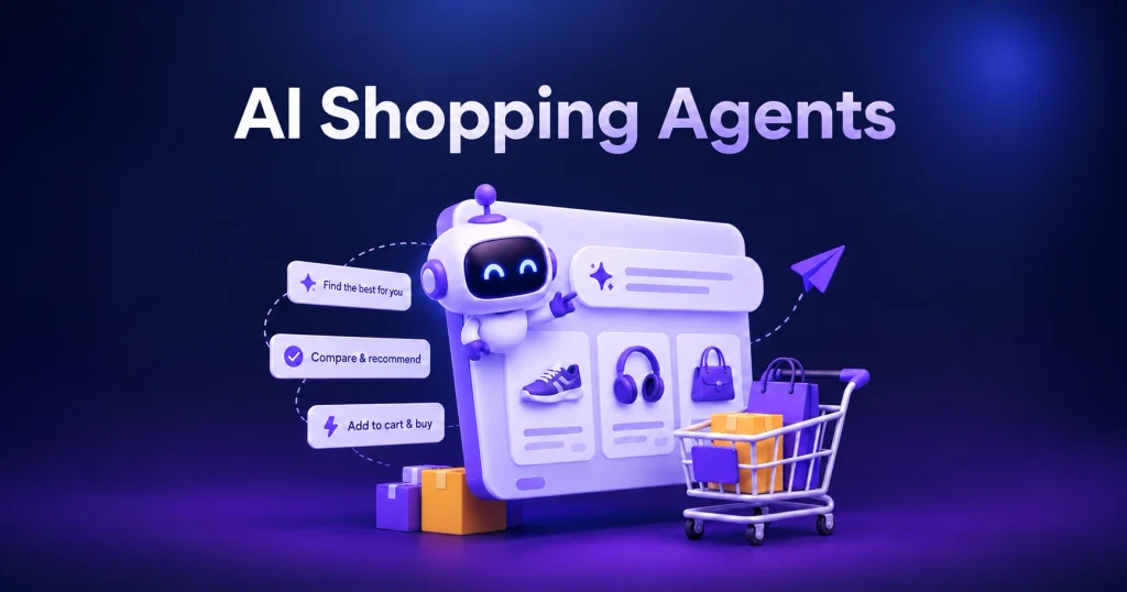 AI shopping agent finding and buying a product for a shopper