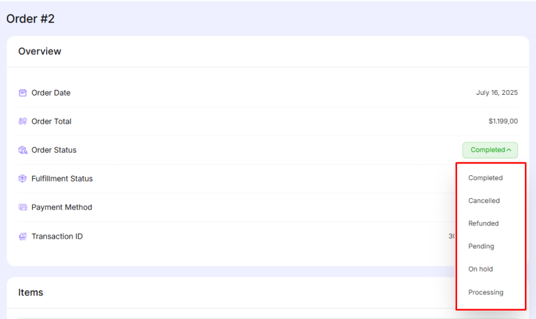 Order and Fulfillment Statuses – EasyCommerce