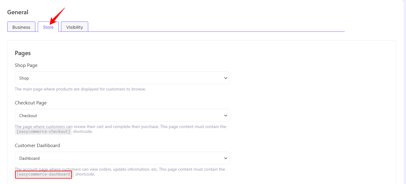 General Settings – EasyCommerce