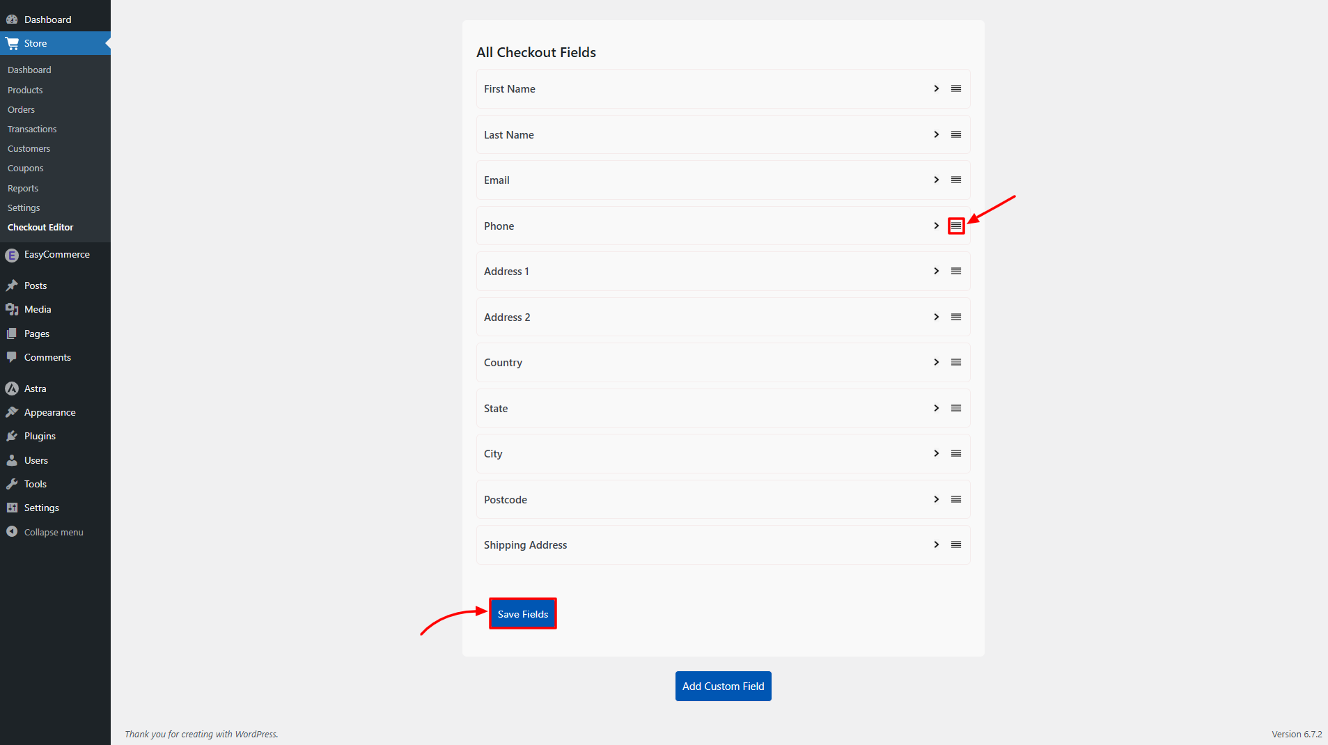 Checkout Editor – EasyCommerce